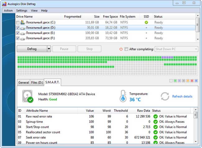 Auslogics Disk Defrag