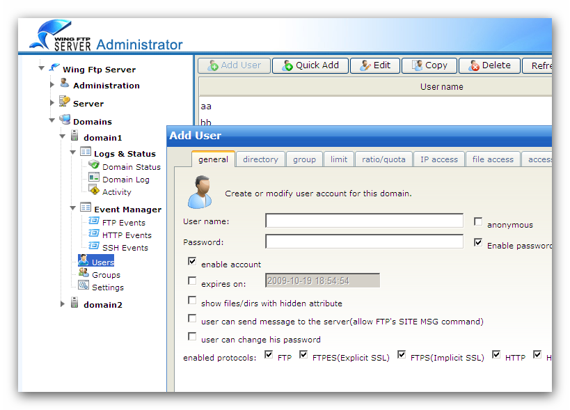 Wing FTP Server